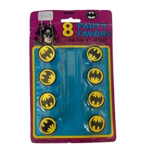 Vintage 1992 Batman Returns Party Favor Rings 8 Pack Sealed Unique Industries